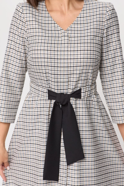 Демисезонное платье из текстиля с длиной 109 см DaLi 5663 беж - фото 3