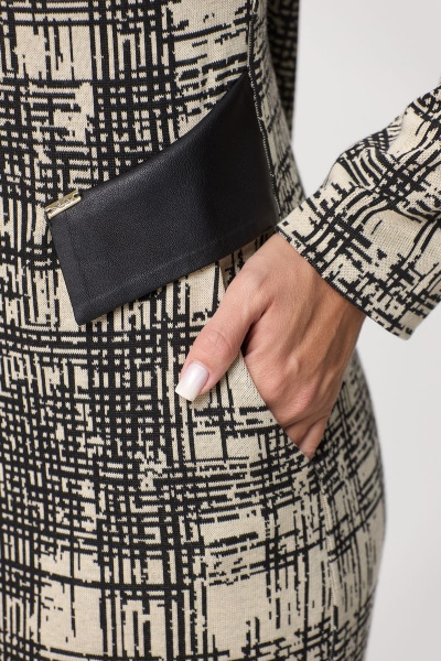 Платье из вискозы и трикотажа с рукавами 63 см DaLi 5661 беж - фото 3