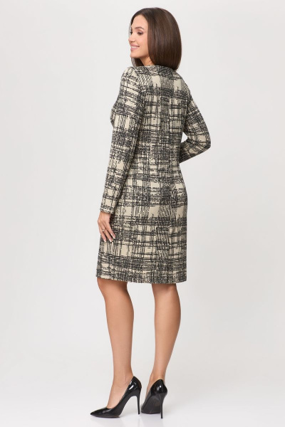 Платье из вискозы и трикотажа с рукавами 63 см DaLi 5661 беж - фото 2