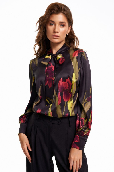 Брюки палаццо с карманами и складками на каждый день KaVaRi 3005 черный - фото 5