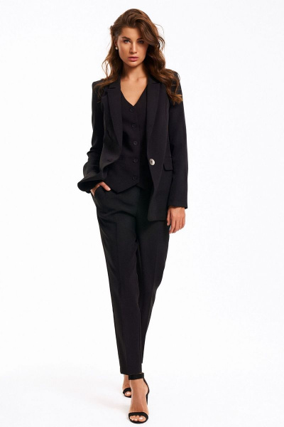 Брюки, жакет, жилет KaVaRi 8016 черный - фото 1