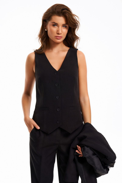 Брюки, жакет, жилет KaVaRi 8016 черный - фото 7