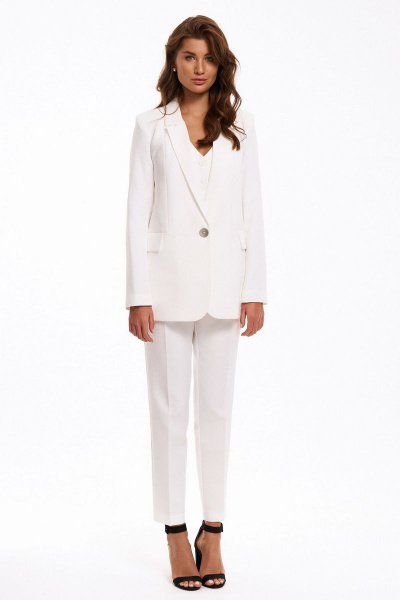 Демисезонный трехпредметный комплект из текстиля KaVaRi 8016.2 молочный - фото 1