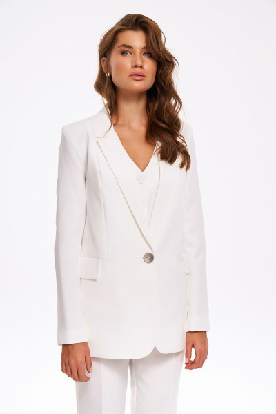 Демисезонный трехпредметный комплект из текстиля KaVaRi 8016.2 молочный - фото 10