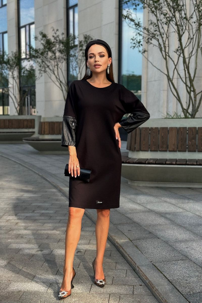 Платье Dilana VIP 1825 черный - фото 1
