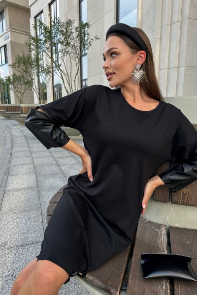 Платье Dilana VIP 1825 черный - фото 9