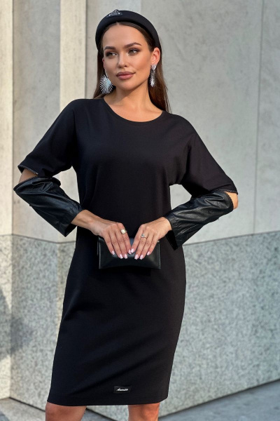 Платье Dilana VIP 1825 черный - фото 4