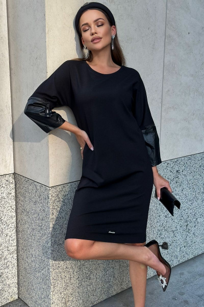 Платье Dilana VIP 1825 черный - фото 3