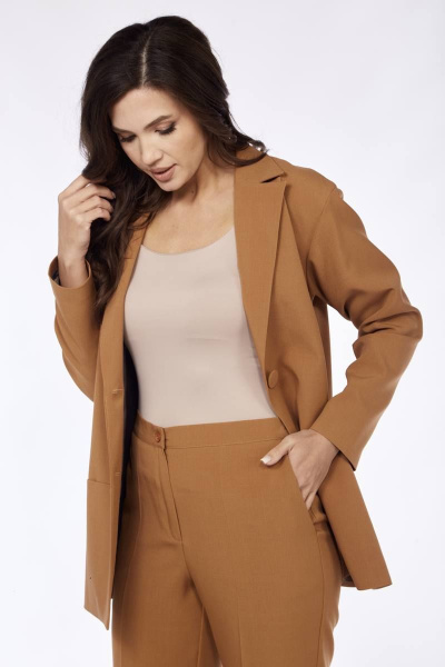 Брюки, жакет Vilena 898 карамель - фото 7