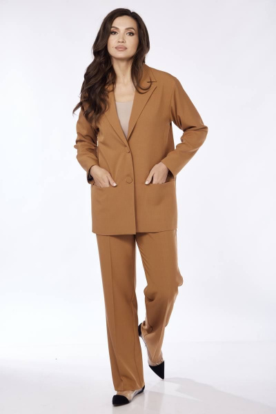 Брюки, жакет Vilena 898 карамель - фото 4