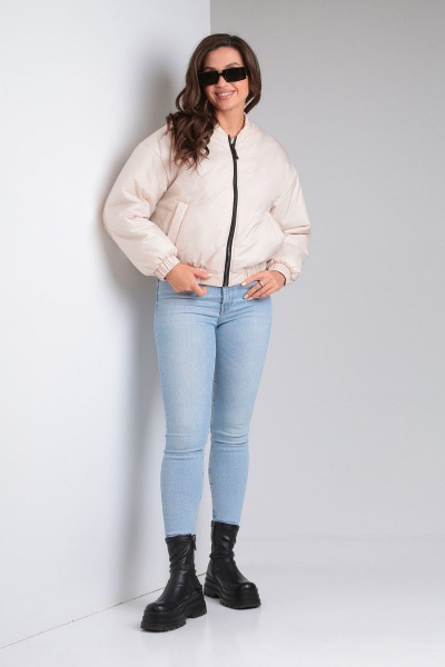 Бомбер утепленный свободный из плащёвой ткани Modema м.1051/3 - фото 4