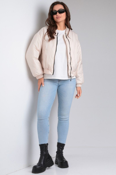 Бомбер утепленный свободный из плащёвой ткани Modema м.1051/3 - фото 3