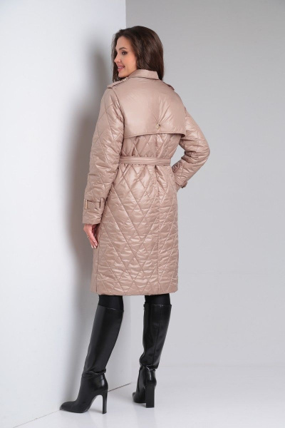 Пальто двубортное утепленное с погонами Modema м.2031/2 - фото 7