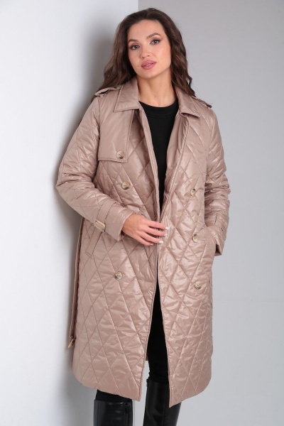 Пальто двубортное утепленное с погонами Modema м.2031/2 - фото 5