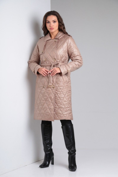 Пальто двубортное утепленное с погонами Modema м.2031/2 - фото 2