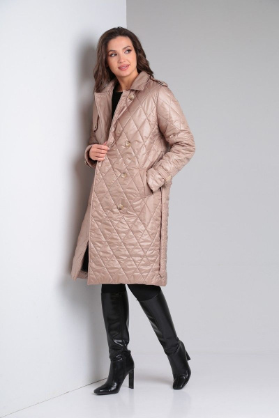 Пальто двубортное утепленное с погонами Modema м.2031/2 - фото 4