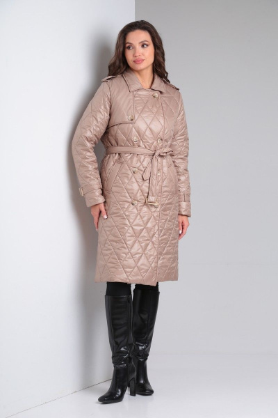 Пальто двубортное утепленное с погонами Modema м.2031/2 - фото 1