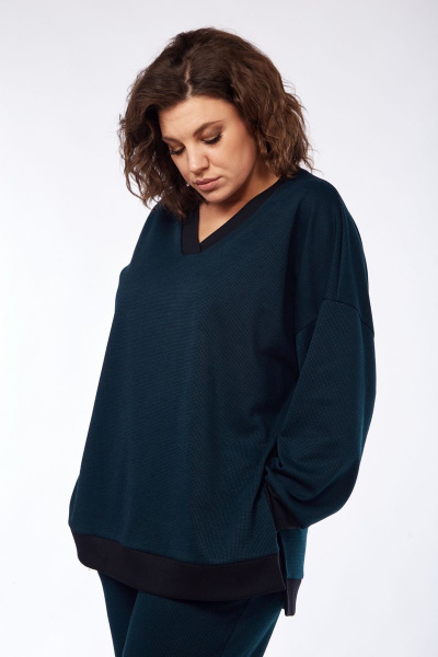 Брюки, джемпер Mubliz 129 изумруд - фото 13