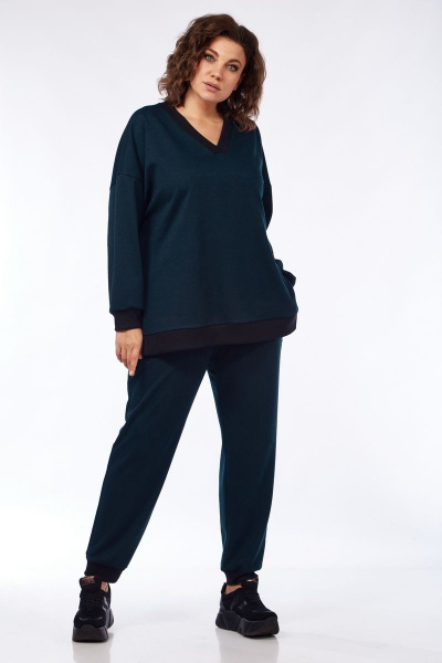 Брюки, джемпер Mubliz 129 изумруд - фото 9