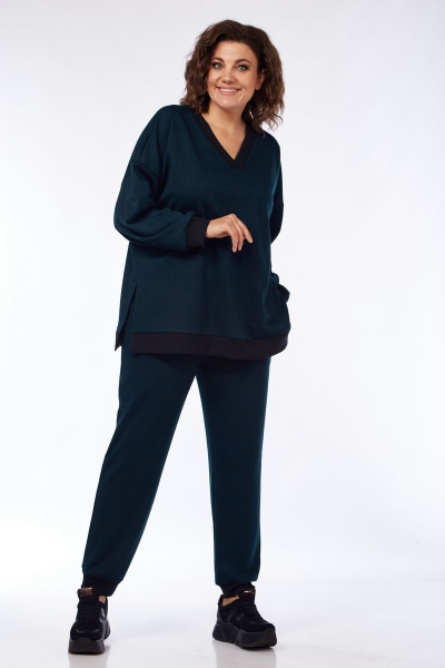 Брюки, джемпер Mubliz 129 изумруд - фото 8