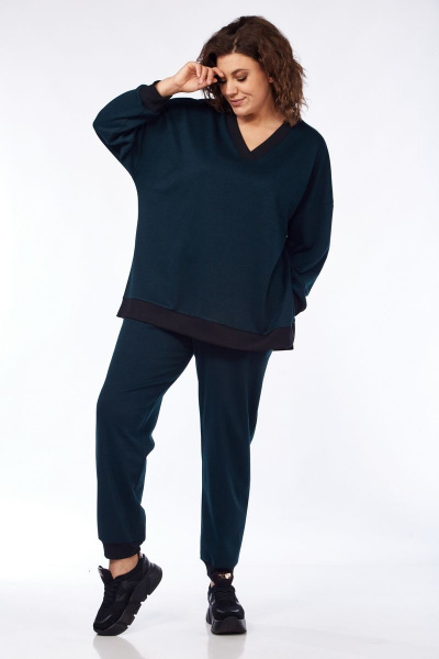 Брюки, джемпер Mubliz 129 изумруд - фото 3