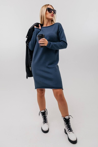 Демисезонное длинное шерстяное платье с длинными рукавами Romgil РВ0002-ШЕ5 габардин - фото 6