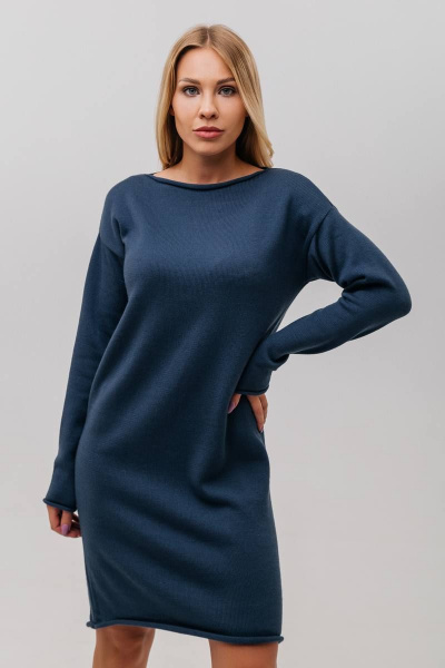 Демисезонное длинное шерстяное платье с длинными рукавами Romgil РВ0002-ШЕ5 габардин - фото 2