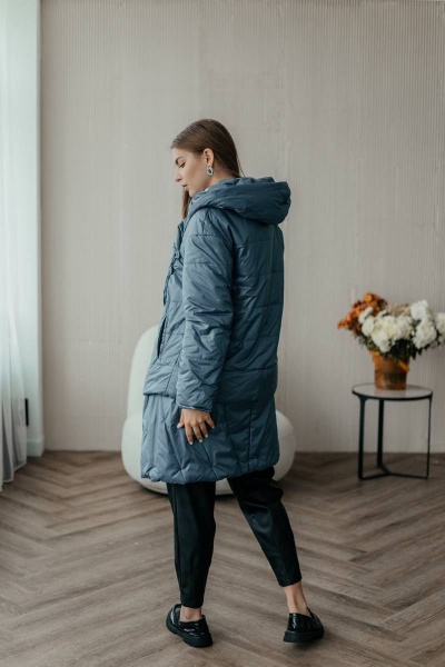 Куртка Стильная леди М-661 синий - фото 10