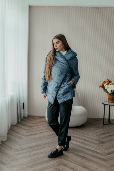 Куртка Стильная леди М-661 синий - фото 6