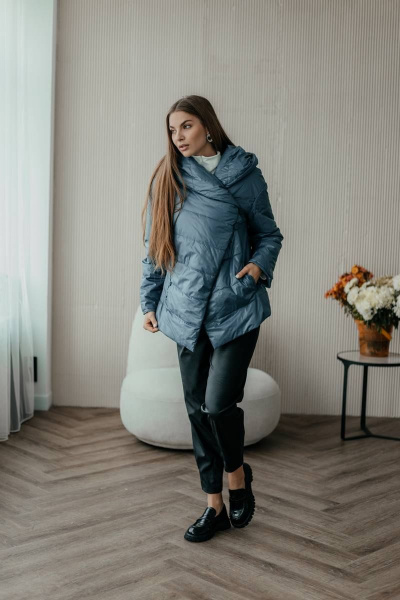 Куртка Стильная леди М-661 синий - фото 5