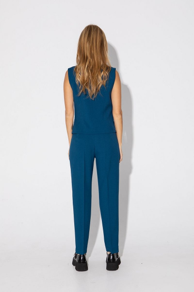 Классический деловой костюм тройка из вискозы PiRS 4785 морская волна - фото 6