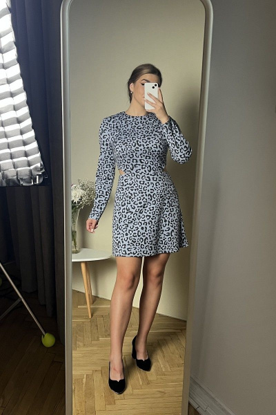 Платье из трикотажа с молнией и разрезом LM.Wear ПЛ3019 - фото 10