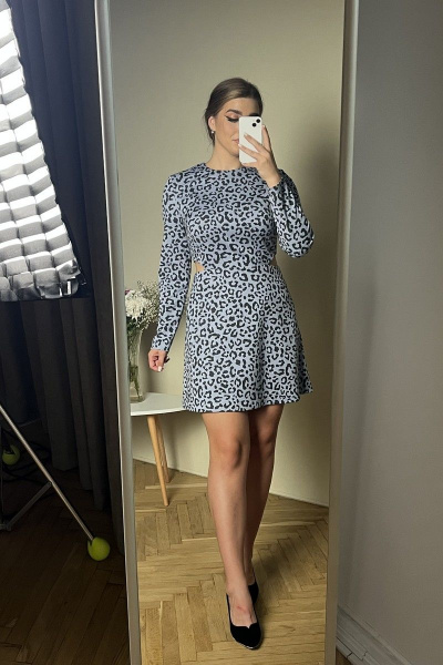 Платье из трикотажа с молнией и разрезом LM.Wear ПЛ3019 - фото 9