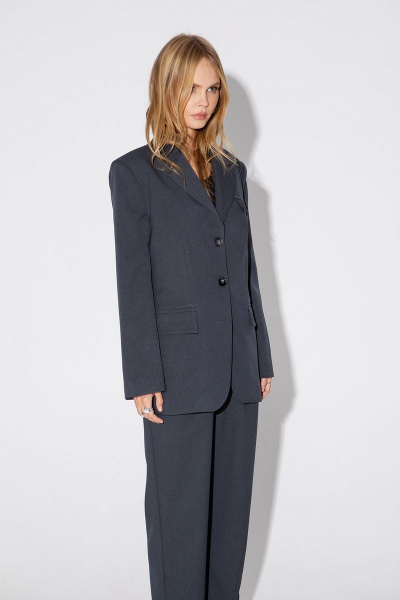 Костюм тройка из текстиля и трикотажа с резинкой PiRS 4801 графит - фото 3