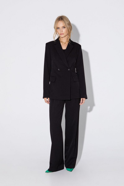 Брюки, Жакет и Майка комплект для делового стиля PiRS 4818 черный - фото 11