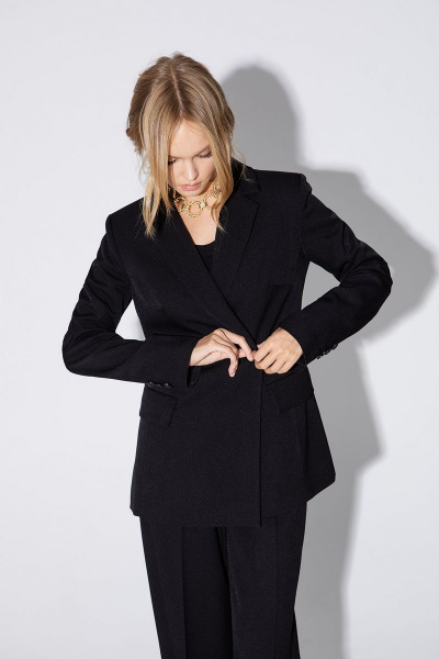 Брюки, Жакет и Майка комплект для делового стиля PiRS 4818 черный - фото 10