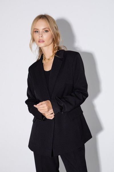 Брюки, Жакет и Майка комплект для делового стиля PiRS 4818 черный - фото 8