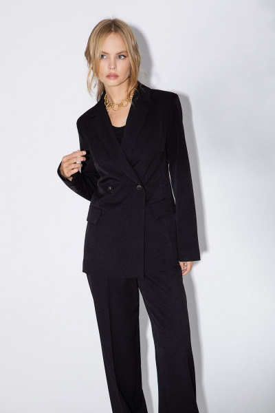 Брюки, Жакет и Майка комплект для делового стиля PiRS 4818 черный - фото 7