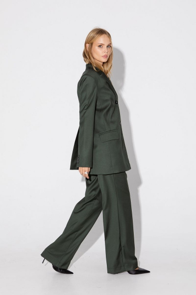Костюм тройка из жакета, жилета и брюк со стрелками PiRS 4823 хаки - фото 7