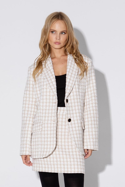 Жакет, юбка PiRS 4825 молочно-бежевый - фото 6