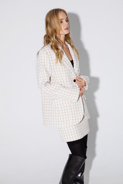 Жакет, юбка PiRS 4825 молочно-бежевый - фото 3