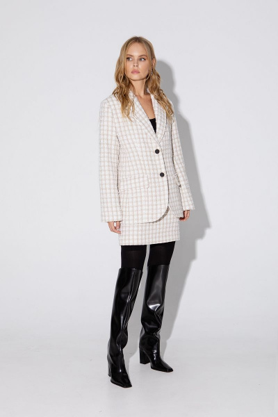 Жакет, юбка PiRS 4825 молочно-бежевый - фото 2