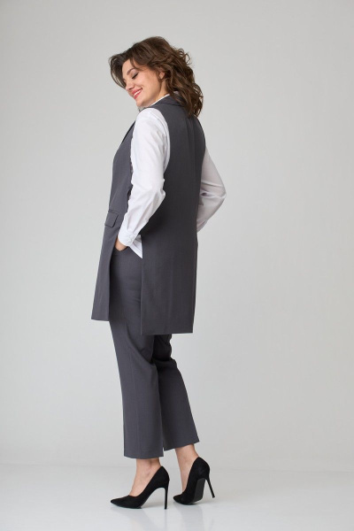 Брюки, жилет ANASTASIA MAK 1153 графит - фото 7