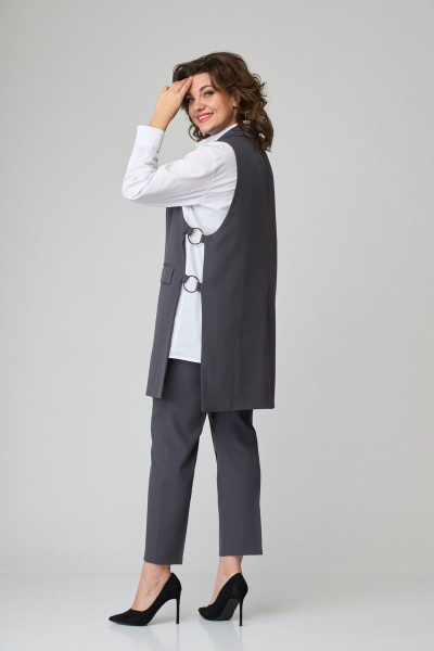 Брюки, жилет ANASTASIA MAK 1153 графит - фото 5