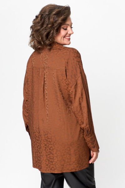 Блуза ANASTASIA MAK 1143 коричневый - фото 4