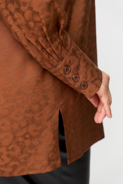 Блуза ANASTASIA MAK 1143 коричневый - фото 11