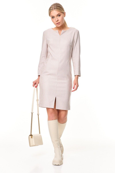 Платье деловое с фигурными рельефами и разрезом Talia fashion 410 - фото 2