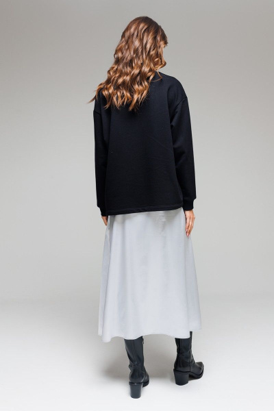 Джемпер оверсайз из хлопкового трикотажа со вставкой Tattica 504 - фото 5