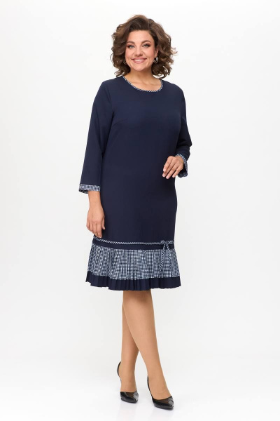 Платье Moda Versal П2233 темно-синий+лапка - фото 2