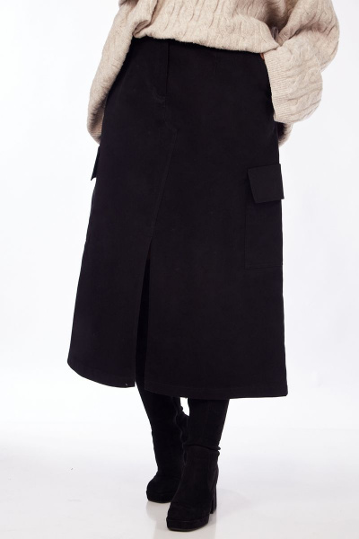 Демисезонная юбка А-силуэта с карманами и разрезом Jurimex 3007 - фото 6